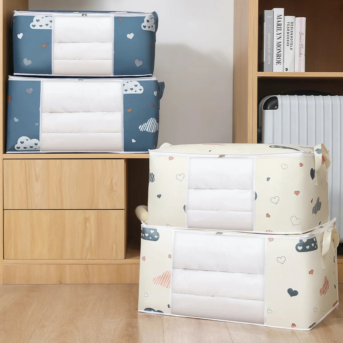 Large Capacity Foldable Storage Bags – Clothes, Bedding & More