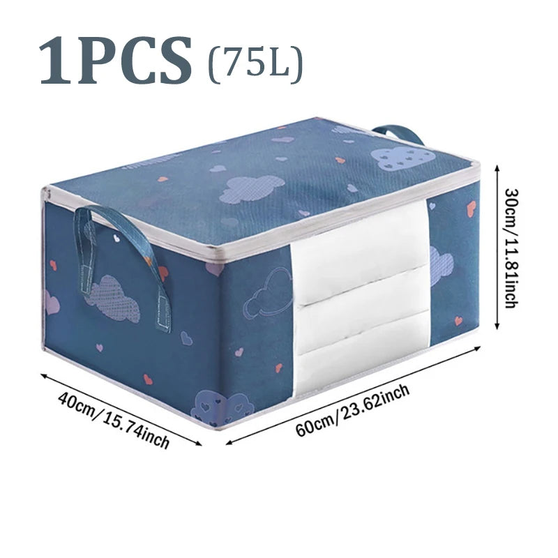 Large Capacity Foldable Storage Bags – Clothes, Bedding & More