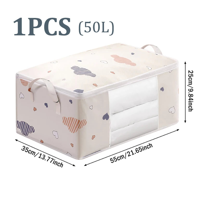 Large Capacity Foldable Storage Bags – Clothes, Bedding & More